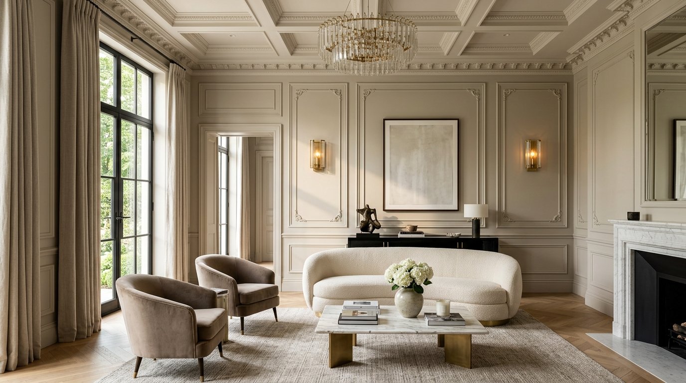 Luxury Architectural Wall Moulding - Wainscoting, Decorative Panel Trims & Beadings by Dhanvique